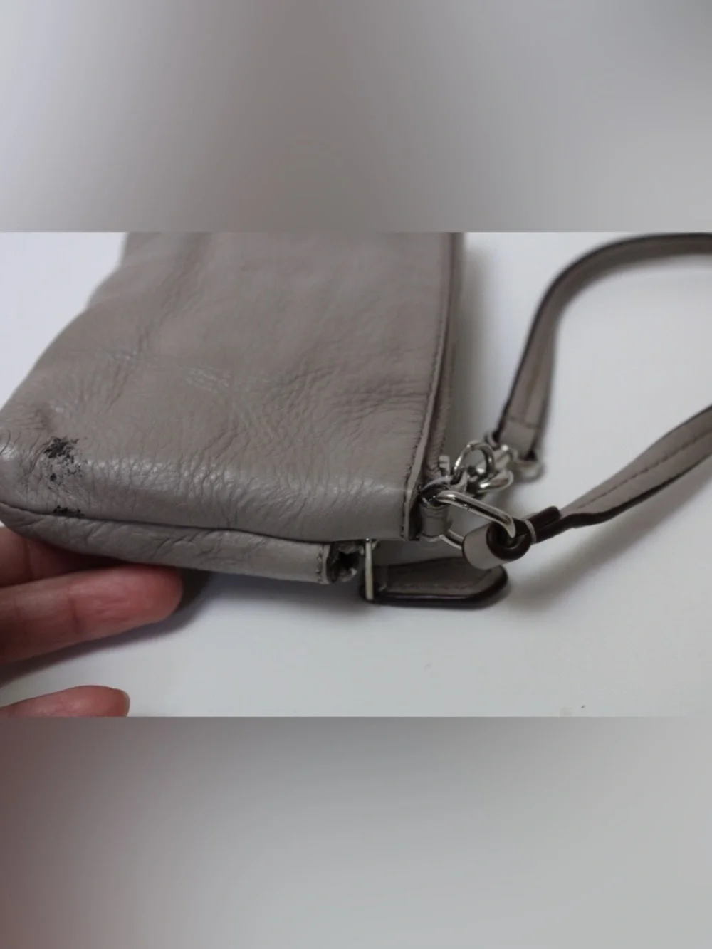 Coach double zip wristlet